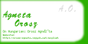 agneta orosz business card